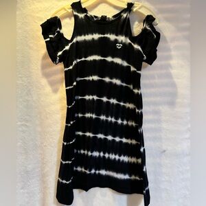 Girls black and white Tie die dress